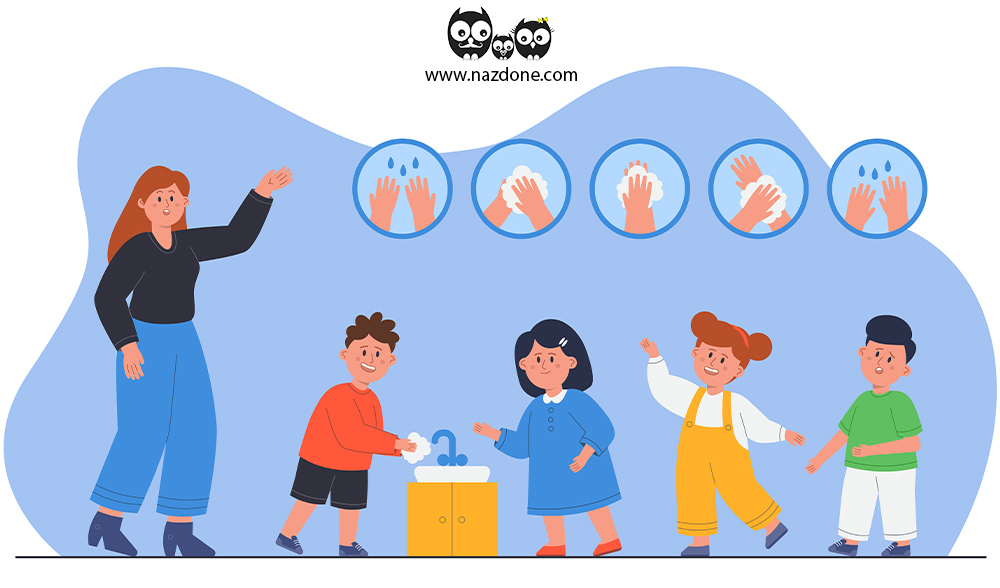 آموزش شستن دست ها به کودکان